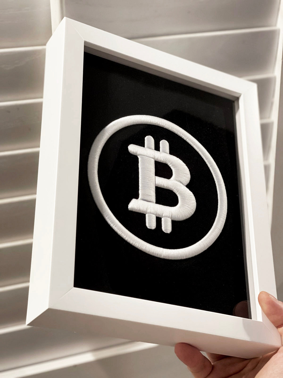 White Bitcoin picture